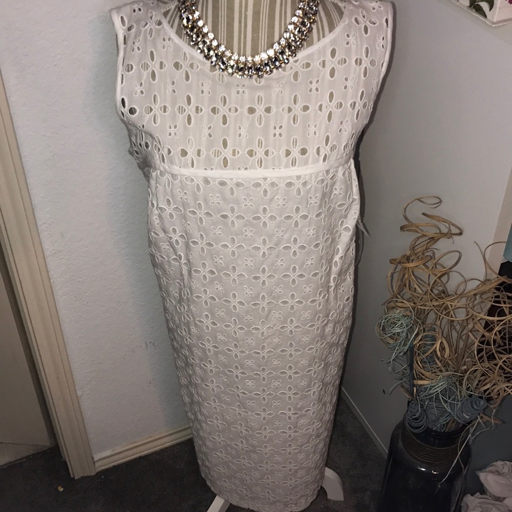 R&K women white eyelet dress